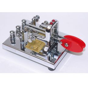 Vibroplex Paddle Deluxe Chrom, Hebel rot