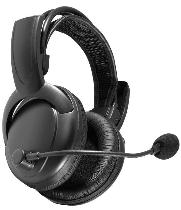 Quality headset (headphones with boom microphone) with full size over ear protection
