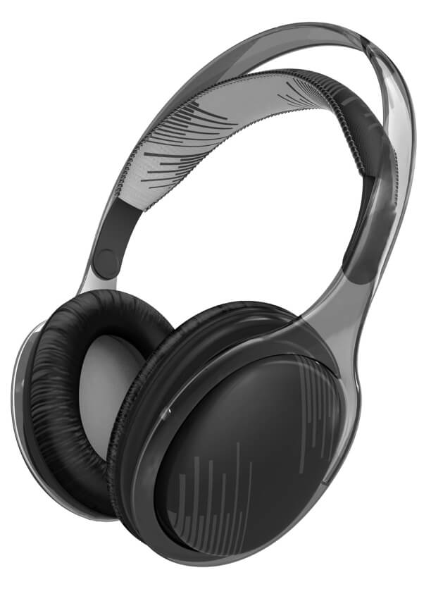 Headphones with over ear speakers in a sleek design