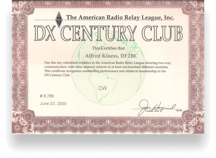 One of the most coveted and prestigeous awards for radio amateurs: the DXCC